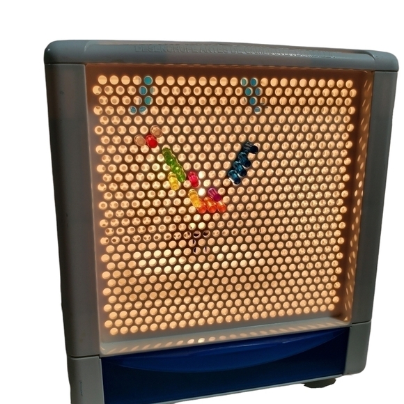 Vtg Hasbro Collectible Lite Brite light Bright Cube with drawers and pegs - Picture 4 of 11